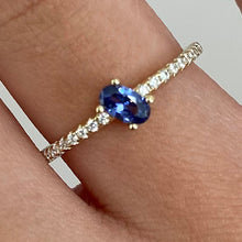 Angled Oval Pave Band Ring