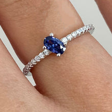Angled Oval Pave Band Ring