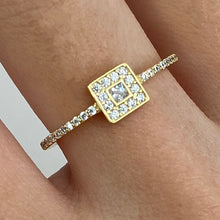 Pave Square Ring