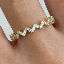 Pave Zig Zag Eternity Ring