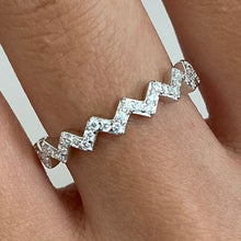 Pave Zig Zag Eternity Ring
