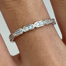 Cubic Zirconia 7-Rectangle Ring