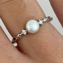 Pearl Solitaire Marquise Ring
