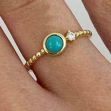 Round Bezel with Cubic Zirconia Accent Ring