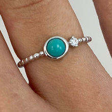 Round Bezel with Cubic Zirconia Accent Ring