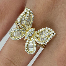Pave Cubic Zirconia Butterfly Split Band Ring