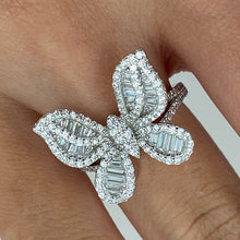 Pave Cubic Zirconia Butterfly Split Band Ring