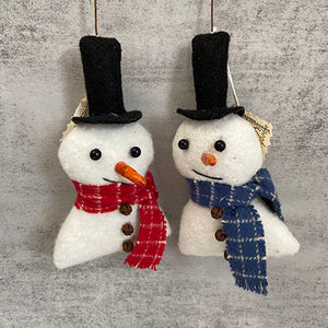 Snowman with Top Hat Ornament
