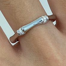 Cubic Zirconia Bamboo Ring