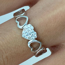 Pave Heart Eternity Band Ring