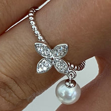 Flower & Pearl Band Ring