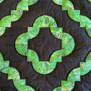 Drunkard's Path Throw Quilt