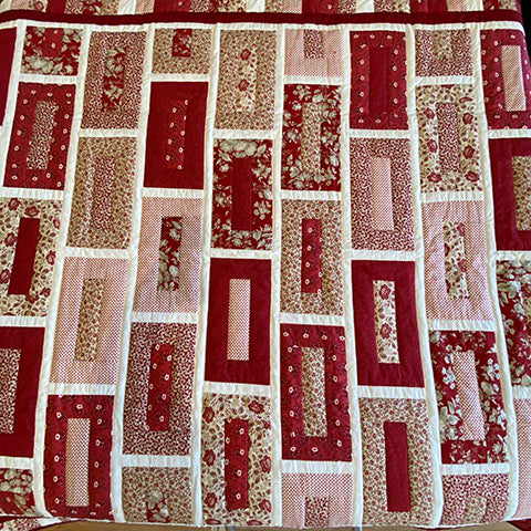 Brick Wall Throw Quilt