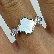 Triple Clover Mother of Pearl Ring