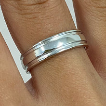 Ridged Wedding Band Ring