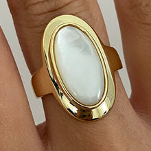 Long Oval Stone Ring