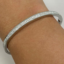Cubic Zirconia Half Pave Bangle