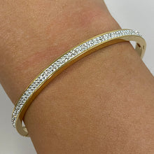 Cubic Zirconia Half Pave Bangle