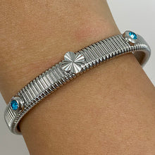 Clover & Cubic Zirconia Station Cobra Cuff Bracelet