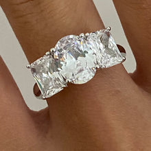 3-Stone Oval & Rectangle Ring