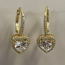 Heart Halo Drop Earrings