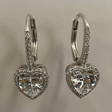 Heart Halo Drop Earrings