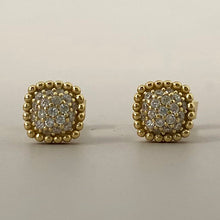 Sparkle Square Halo Earrings