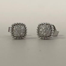 Sparkle Square Halo Earrings