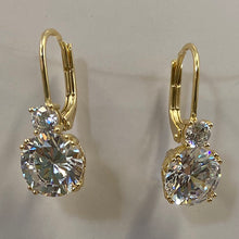Double Round Cubic Zirconia Earrings