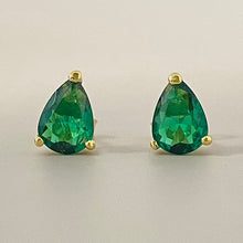 Cubic Zirconia Teardrop Stud Earrings