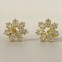 7-Stone Flower Stud Earrings
