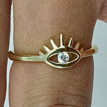 Evil Eye with Lashes Ring