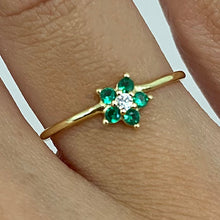 Colorful Flower Cubic Zirconia Ring