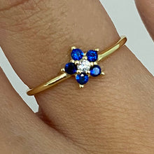 Colorful Flower Cubic Zirconia Ring
