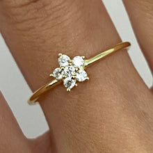 Colorful Flower Cubic Zirconia Ring