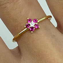Colorful Flower Cubic Zirconia Ring