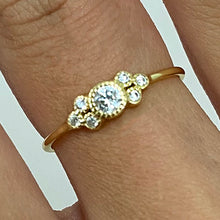 Bezel Cubic Zirconia with 6-Accent Stones Ring
