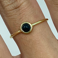 Bezel Set Black Stone Ring