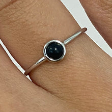 Bezel Set Black Stone Ring