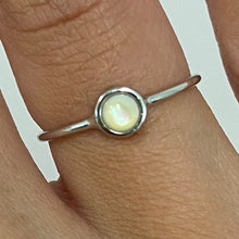 Bezel Set Moon Stone Ring