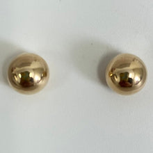 14k Gold Plain Ball Stud Earrings