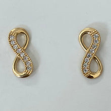 14k Gold Infinity Stud Earrings
