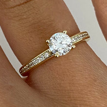 Half Eternity Solitaire Moissanite Ring