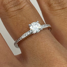 Half Eternity Solitaire Moissanite Ring