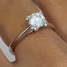 Triple Prong Moissanite Solitaire Ring