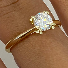 Triple Prong Moissanite Solitaire Ring