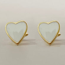 Enamel Heart Earrings