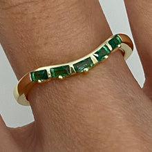 5-Rectangle Cubic Zirconia Swoop Ring