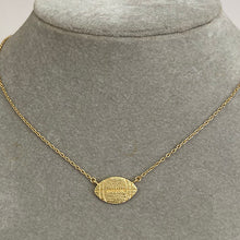 Textured Football Necklace
