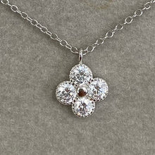 4-Gem Flower Necklace